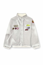 Diesel Windbreaker with trompe l'oeil patches - Jackets Mens in Grey