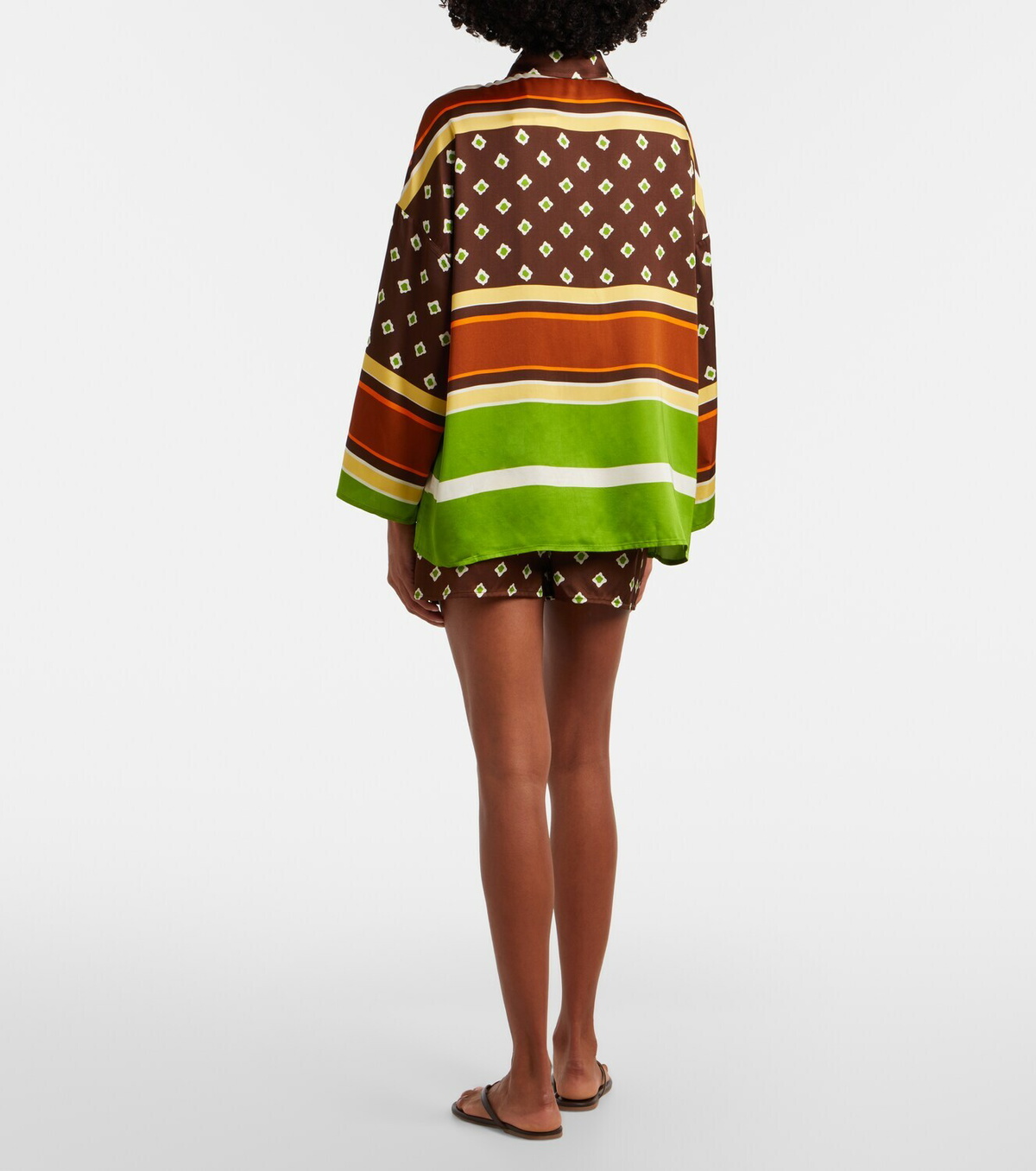 Faithfull Tia printed satin shorts
