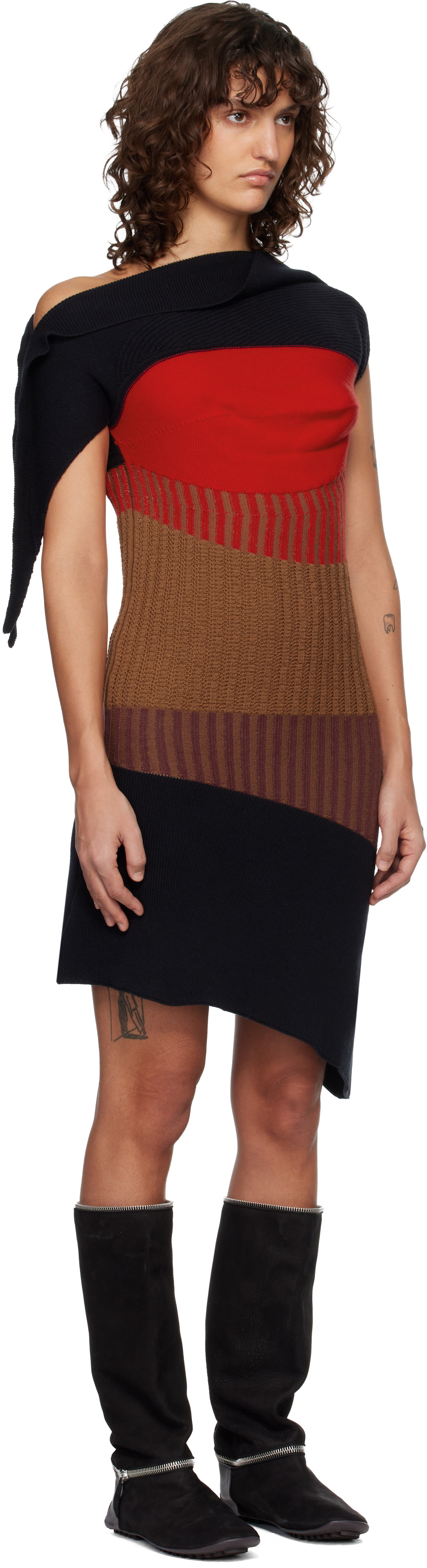 Kiko Kostadinov Multicolor Lemoyne Knitted Midi Dress