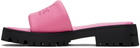 Marc Jacobs Pink 'The Lug Sole Slide' Sandals