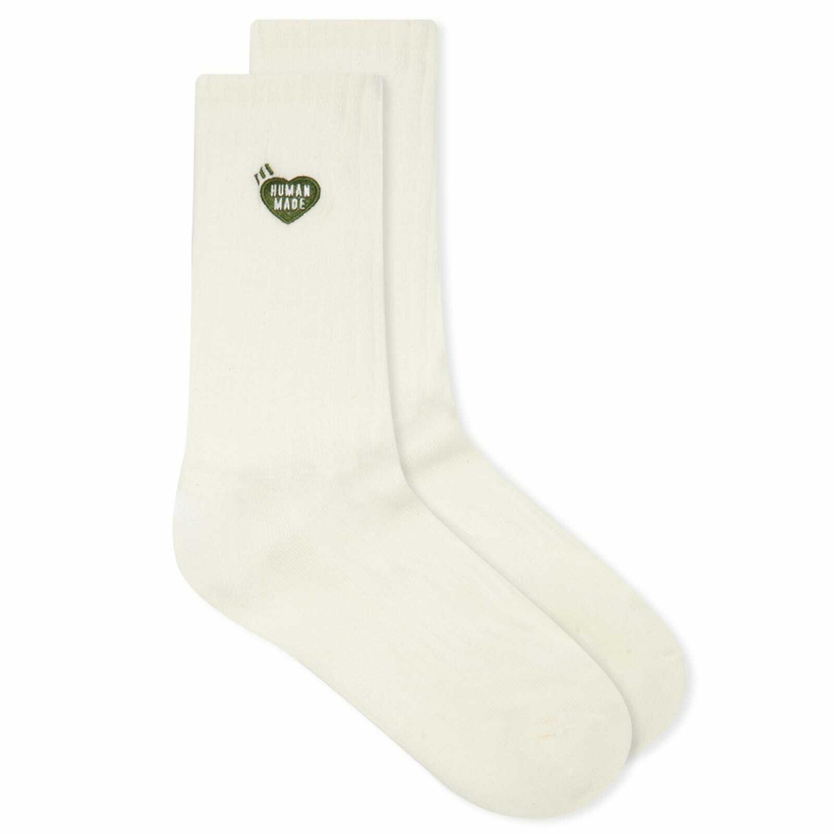 Human Made Men's Pile Heart Socks in White