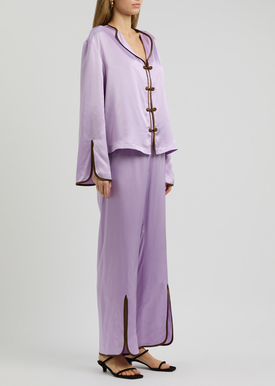 Sleeper Louis Satin Pyjama set Light Purple