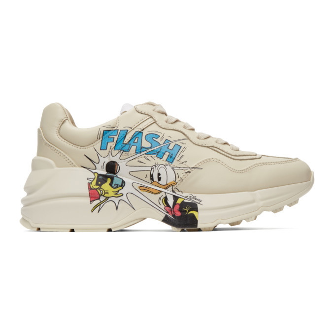 Photo: Gucci Off-White Disney Edition Donald Duck Rhyton Sneakers