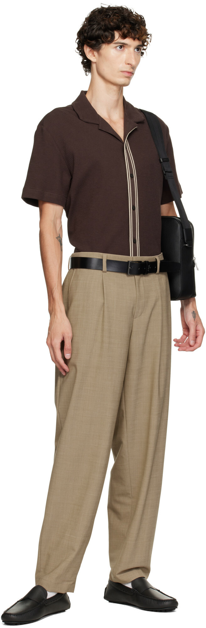 BOSS Black Brushed Hardware Belt
