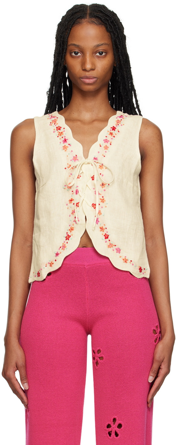 Tach Off-White Simone Camisole