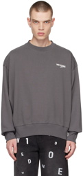 We11done Gray Printed Sweatshirt