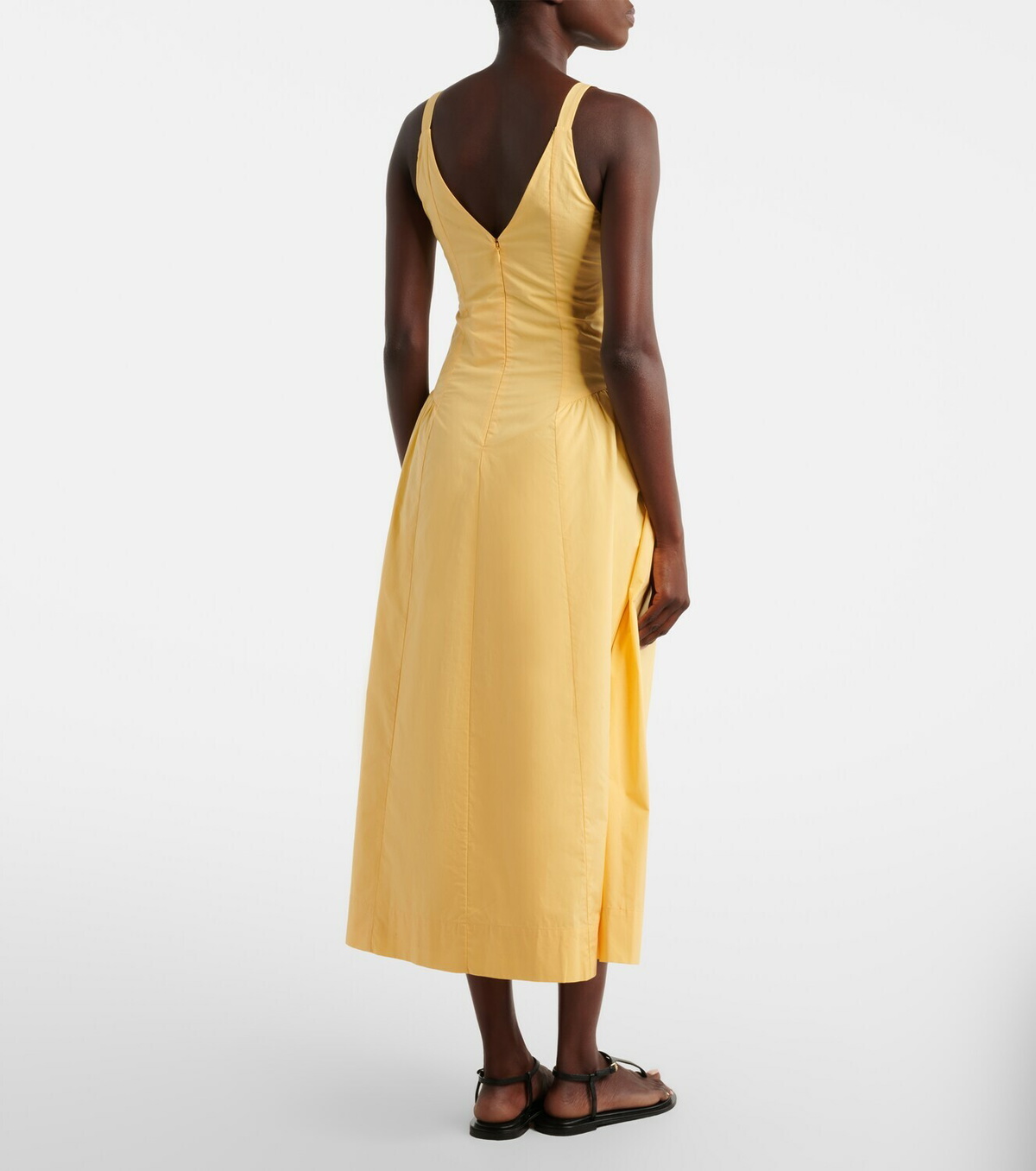 Posse Lindie cotton poplin midi dress