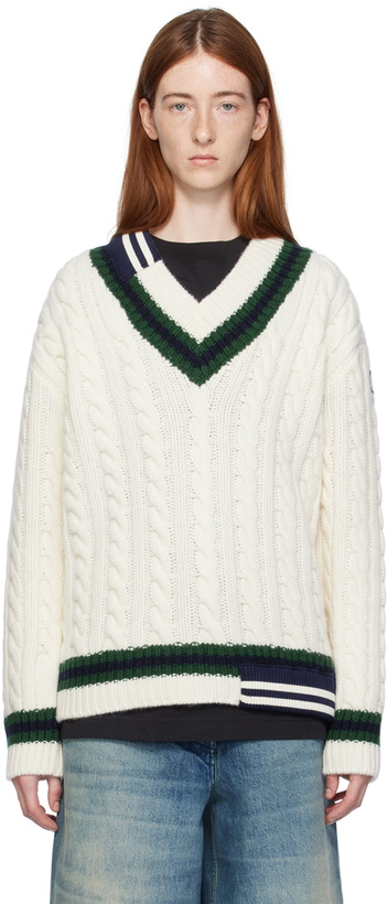 Photo: Moncler Genius Moncler x Palm Angels Off-White Sweater