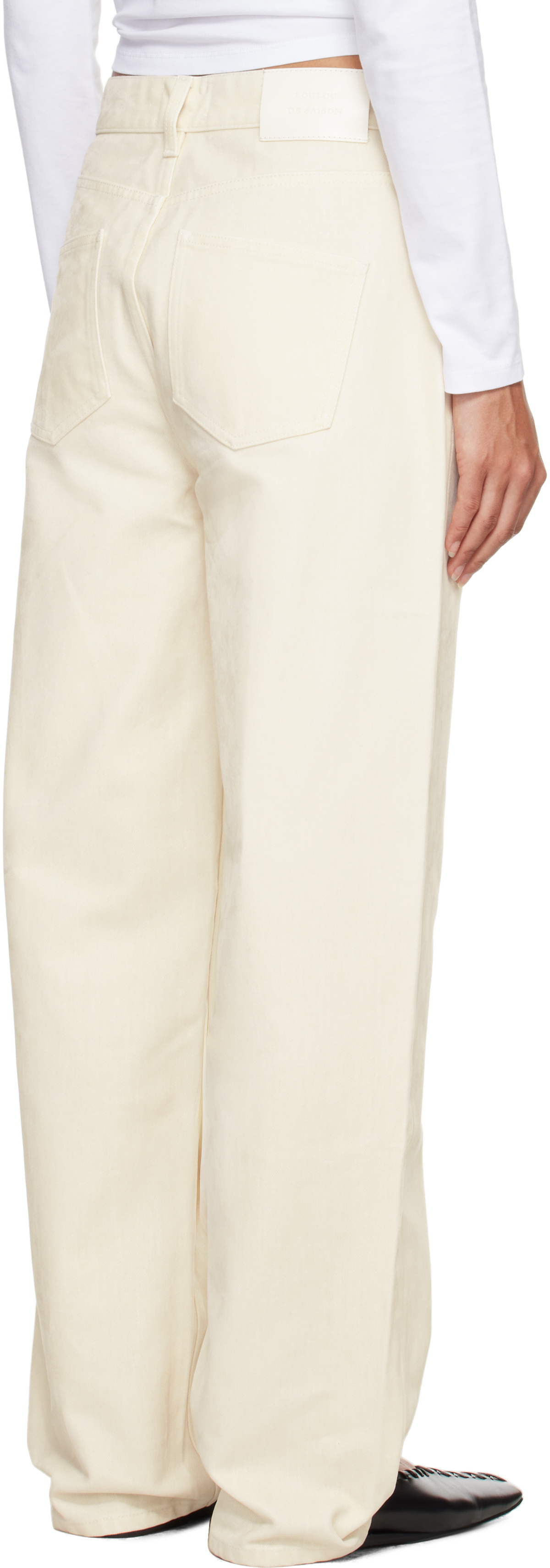 Loulou de Saison Off-White Asmar Velvet Jeans