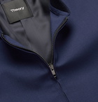 Theory - Aiden Stretch-Wool Bomber Jacket - Blue