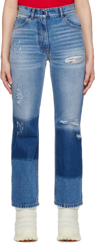 Photo: Moncler Genius Blue 8 Moncler Palm Angels Edition Distressed Jeans