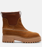 Hogan Shearling-lined leather ankle boots