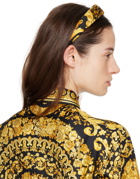 Versace Black & Yellow Barocco Headband