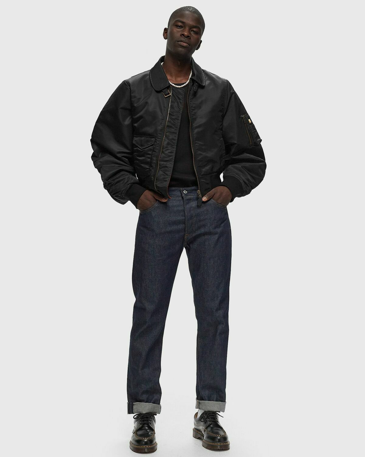 Martine Rose Shrunken Bomber Black Bomber Jackets Martine Rose Martine Rose Shrunken Bomber Black Bomber Jackets Martine Rose