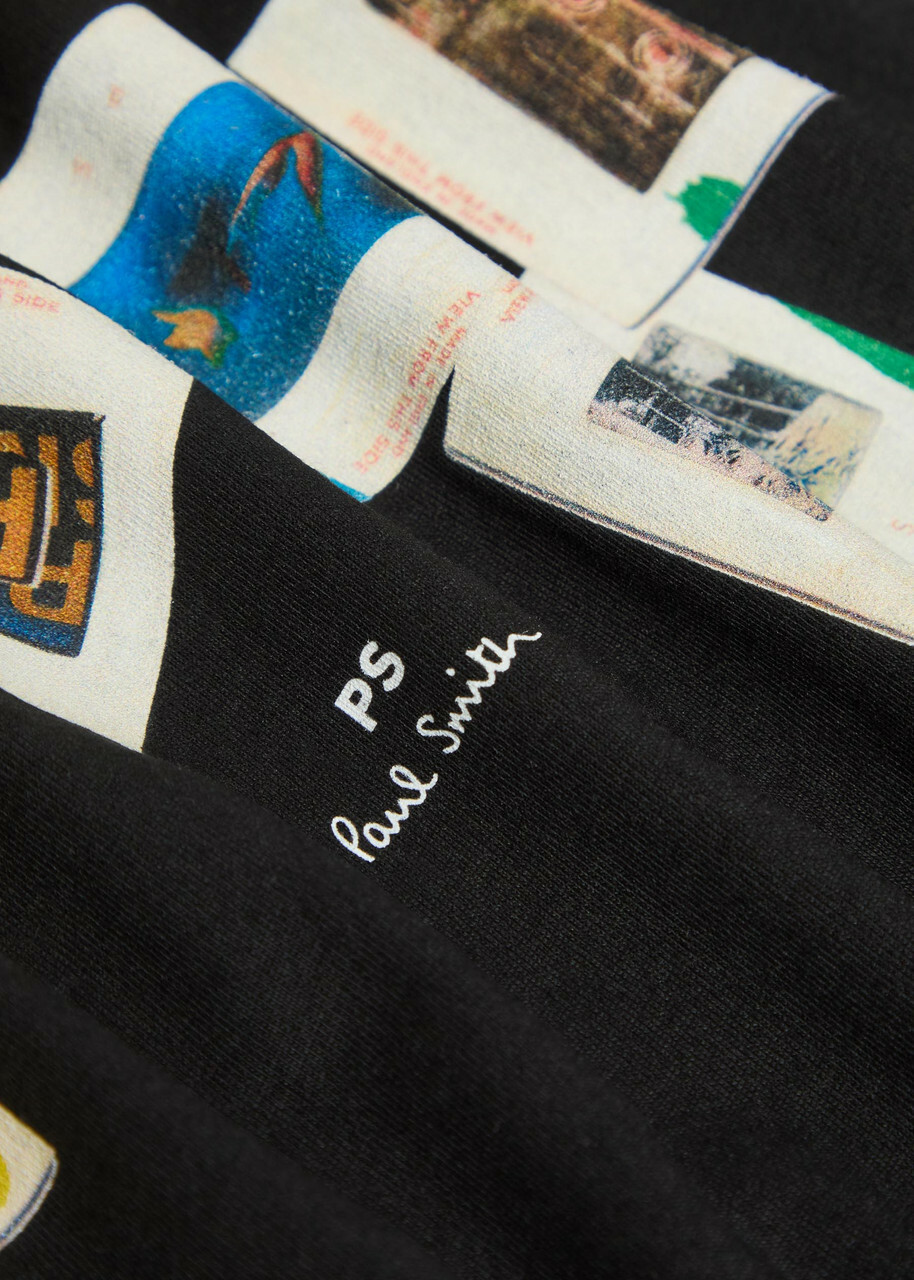 PS Paul Smith Slides Printed Cotton T-shirt Black