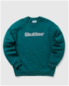 Butter Goods Plaid Applique Logo Crewneck Sweatshirt Green - Mens - Sweatshirts