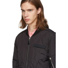 Burberry Black Quilted Sutton Bomber Jacket