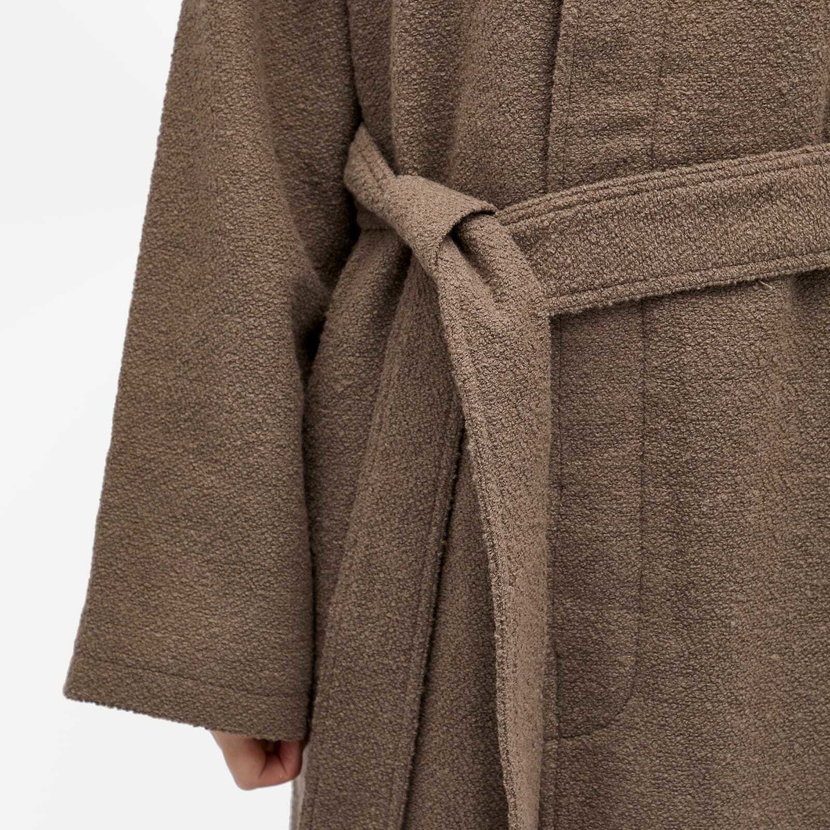 Meotine Women's Joel Boucle Long Coat in Grey