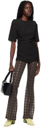 Elleme Black Drapped T-Shirt