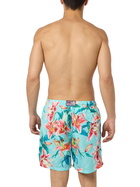 MC2 Saint Barth Man Lightweight Fabric Swim-shorts Lighting With Tropical Flowers Print