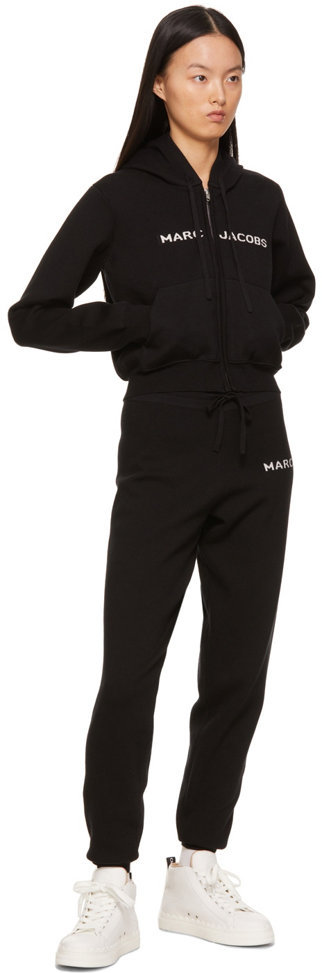Marc Jacobs Black 'The Cropped Zip Hoodie' Hoodie Marc Jacobs