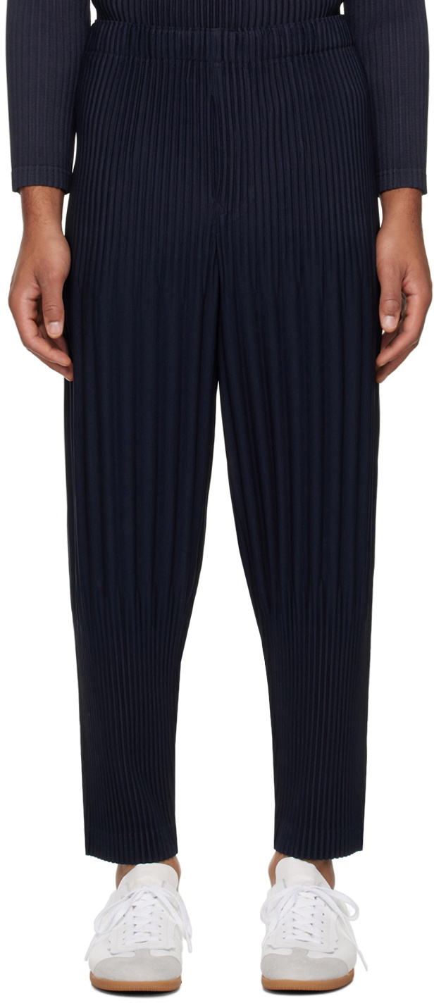 HOMME PLISSÉ ISSEY MIYAKE Navy Basics Trousers Homme Plisse Issey