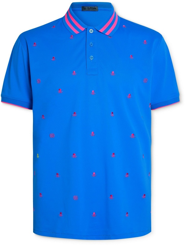 Photo: G/FORE - Embroidered Piqué Golf Polo Shirt - Blue