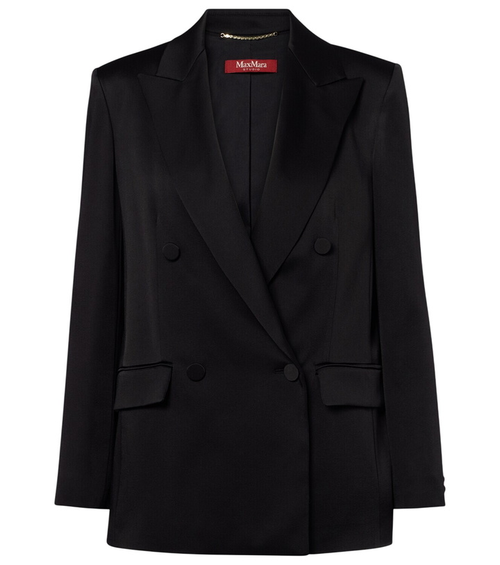 Photo: Max Mara Arca double-breasted satin blazer