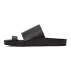 Jil Sander Black Leather Slide Sandals