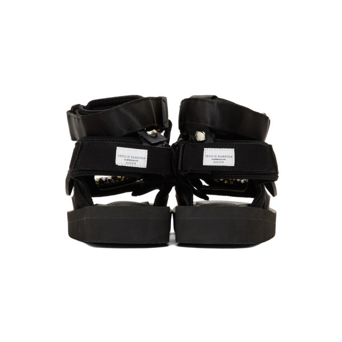 【即日発送】Cecilie bahnsen x suicoke コラボ　サンダル Cecilie Bahnsen Black and Yellow Suicoke Edition Was-Vcb-B