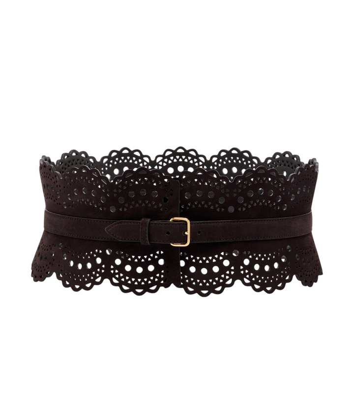 Photo: Alaïa Vienne suede corset belt