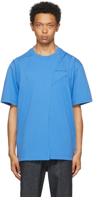 Photo: Feng Chen Wang SSENSE Exclusive Blue Paneled T-Shirt