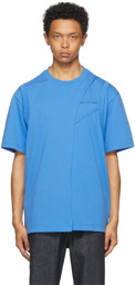 Feng Chen Wang SSENSE Exclusive Blue Paneled T-Shirt