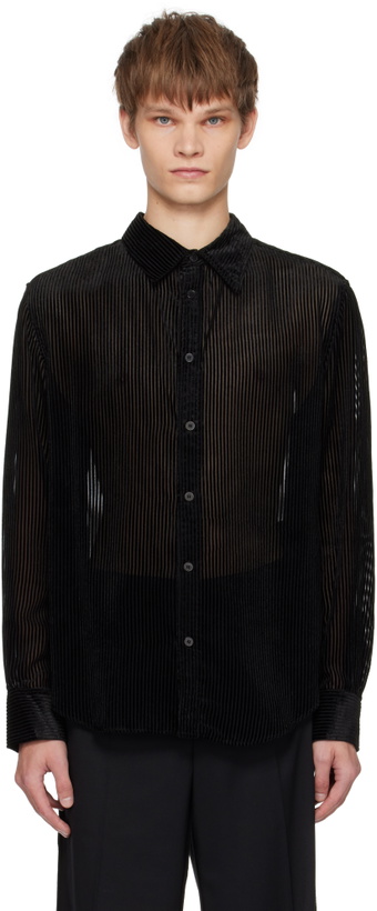 Photo: LGN Louis Gabriel Nouchi Black Striped Shirt