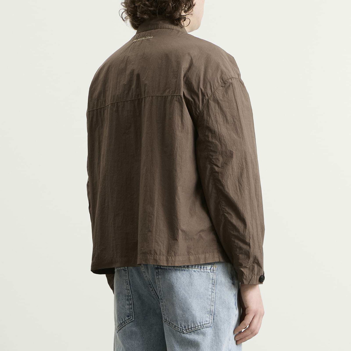 MKI Men's Garment Dye Box Overshirt in Deep Khaki