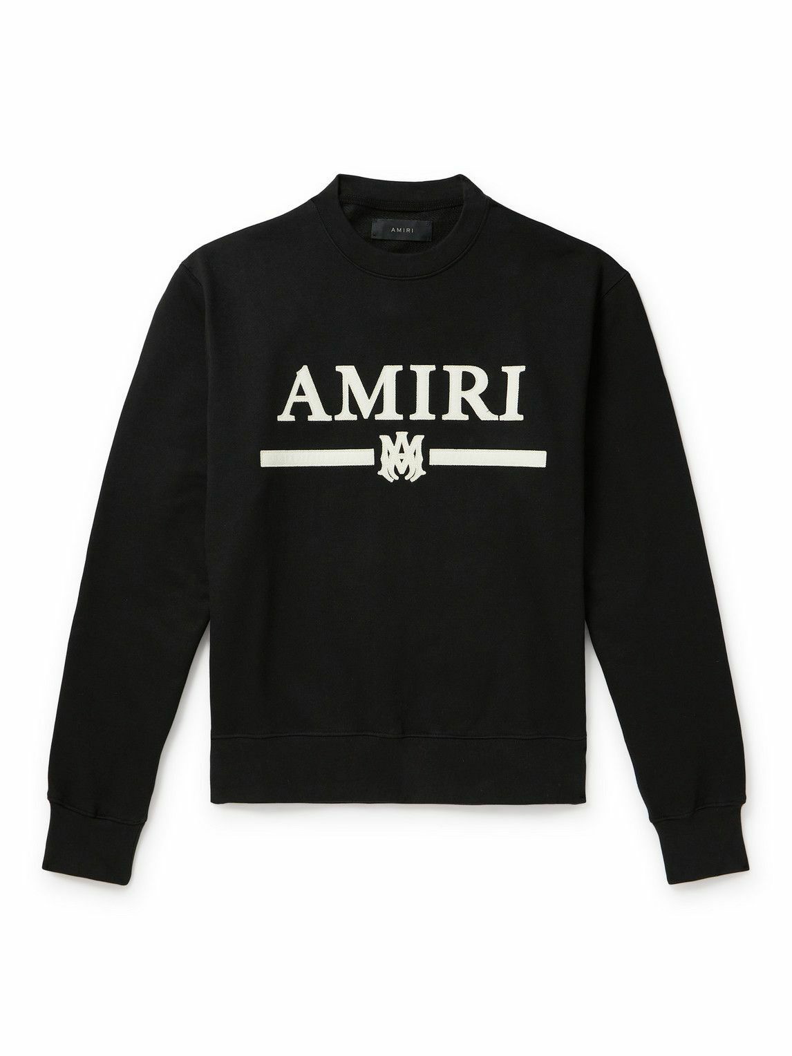 AMIRI - Logo-Appliquéd Cotton-Jersey Sweatshirt - Black Amiri