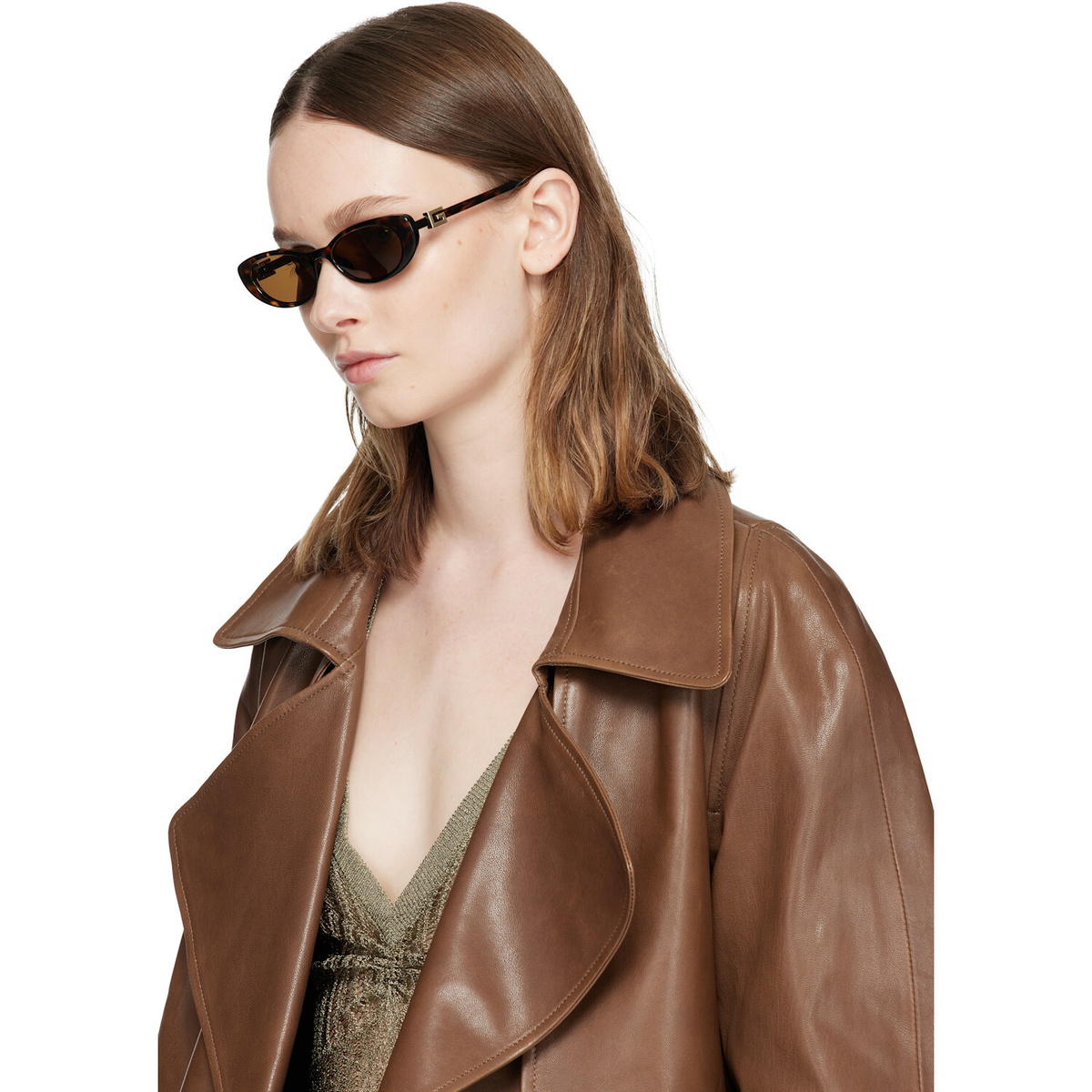 Gucci Brown G String Cat Eye Sunglasses