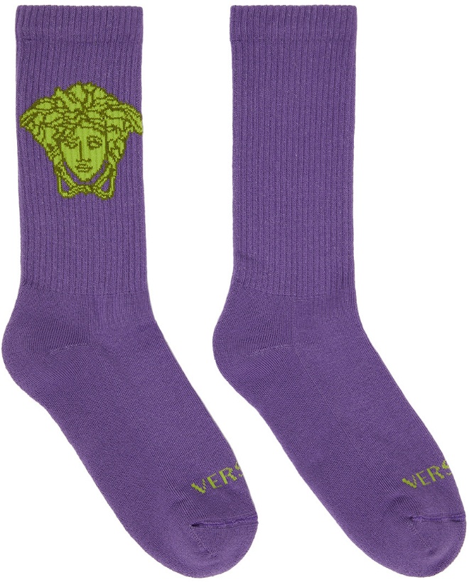 Photo: Versace Purple Medusa Socks
