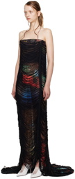 Jean Paul Gaultier Brown Shayne Oliver Edition 'The Long Slashed City' Maxi Dress