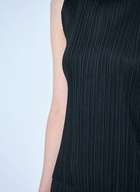 Pleats Please Issey Miyake Sleeveless Ribbed High-Neck Top