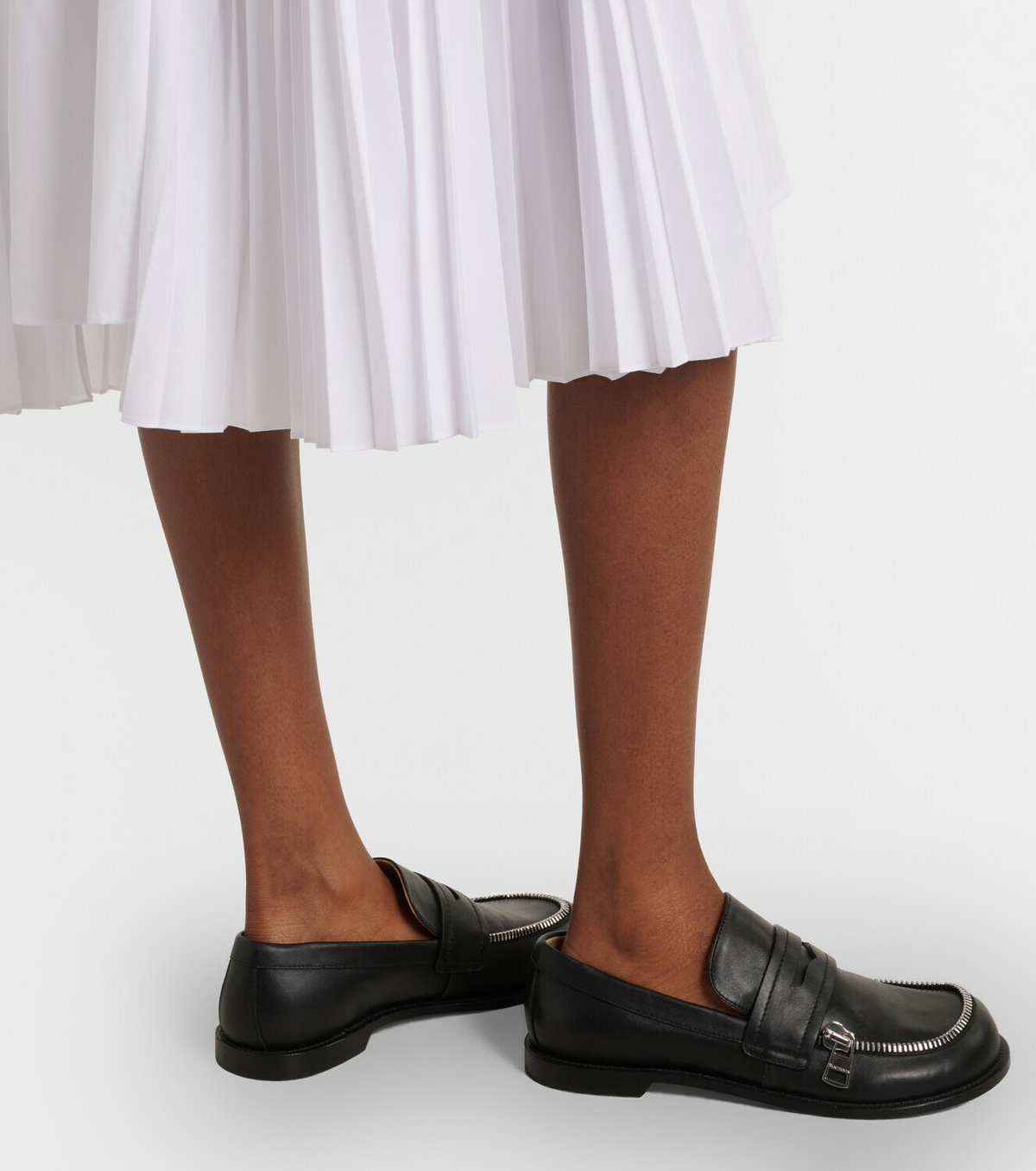 Sacai Layered turtleneck midi dress