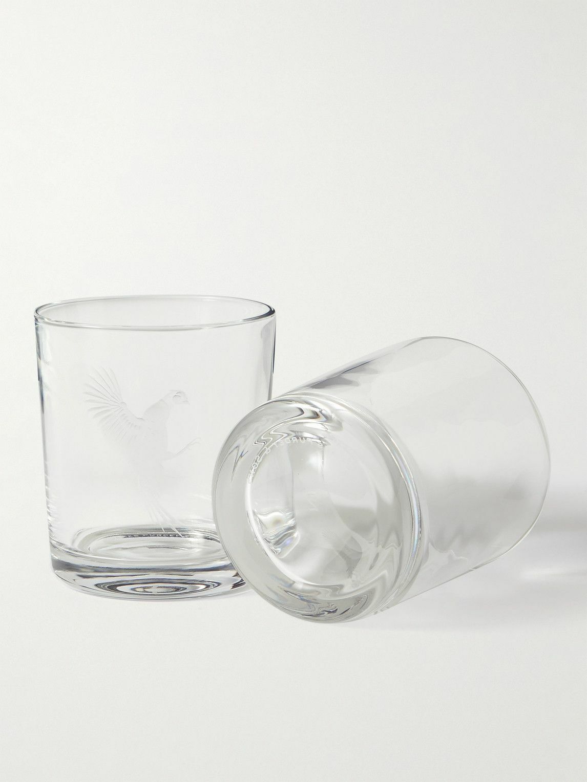 Purdey - Set of Two Engraved Crystal Tumblers