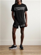 Nike Running - Challenger Flash Straight-Leg Mesh-Trimmed Dri-FIT Shorts - Black