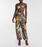 Camilla Chain halterneck silk bandeau bra