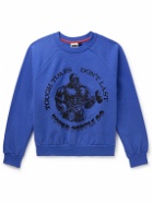 Y,IWO - Logo-Print Cotton-Jersey Sweatshirt - Blue