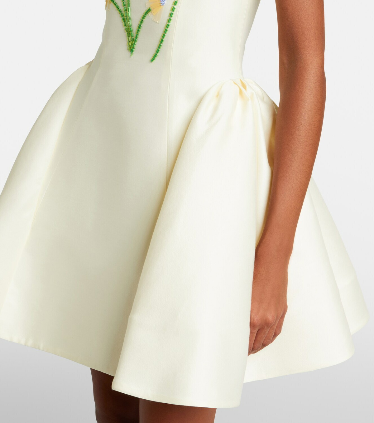 Leo Lin Ariel embellished wool and silk minidress