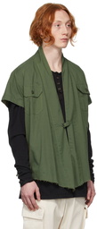 Greg Lauren Green Short GL1 Cardigan