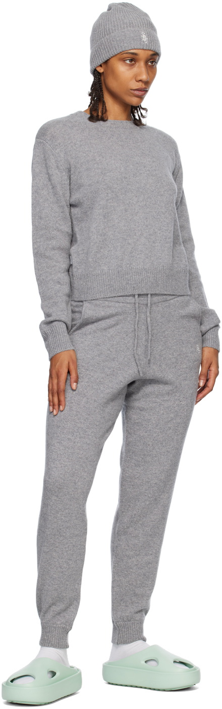 Gray Embroidered Sweatpants