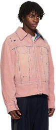 ADER error Pink Distressed Jacket
