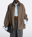 Prada Tie-neck cotton poplin shirt